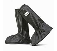 SevenD Couvre-Chaussures, Réutilisables Imperméables Légers Antidérapants Couvre-Chaussures pour Cyclisme, Bowling, Randonnée par Pluie et Neige (M, Noir-Tube Long)