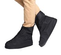 SevenD Couvre-Chaussures, Réutilisables Imperméables Légers Antidérapants Couvre-Chaussures pour Cyclisme, Bowling, Randonnée par Pluie et Neige (XL, Noir)