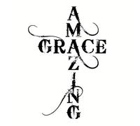 Sevendosong Lot de 6 feuilles de tatouages temporaires Amazing Grace - Texte croisé en forme de citation pour design - Tatouages temporaires - Faux tatouages temporaires pour cou, bras, poitrine pour