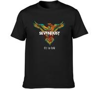 Sevendust Kill The Flaw Black Men T-Shirt Graphic Printed Top Unisex Tee Black Manches Courtes(Large)
