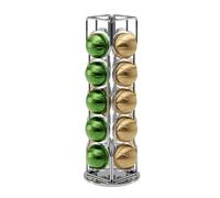 SEVENLINE Vertuo Support de 20 dosettes de café compatible avec Nespresso Vertuoline Support de support pour Vertuo Line Organiseur carrousel rotatif à 360 degrés (argenté)