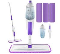 SEVENMAX Balai Serpillère Vaporisateur - Spray Mop Microfibre Balai Pulvérisateur Balais Nettoyer Sol avec 3 Tampons Réutilisables pour Maison Carrelage Parquet Bois Dur Stratifié Nettoyage des Sols