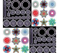 SevenMye Kit de dessin Spirographe 48 pièces en plastique idéal pour la créativité, l'art, le développement