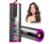 SevenPanda Fer à Boucler Automatique Sans fil,Fer à Friser Sans Fil, Avec écran LCD Anti-Brûlure Boucleur,Fer à Boucler Professionnel Ceramic, Chargement USB et 6 Température Réglable