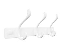 Sevenpers Porte Manteau Mural Patere Murale avec 3 Crochets Doubles Blanc Haute Capacité de Charge Durable et Résistant Gain de Place Optimal pour Entrée, Chambre, Salle de Bain, Cuisine