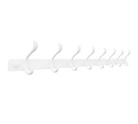 Sevenpers Porte Manteau Mural Patere Murale avec 8 Crochets Doubles Blanc Haute Capacité de Charge Durable et Résistant Gain de Place Optimal pour Entrée, Chambre, Salle de Bain, Cuisine