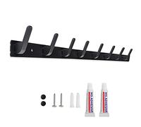 Sevenpers Porte Manteau Mural Patère Murale avec 8 crochets pour entrée salle de bain cuisine deux méthodes d'installation