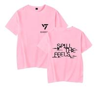 Seventeen Merch Spill The Feels T-shirt unisexe à manches courtes et col rond pour homme et femme, rose, 4XL