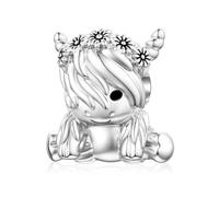SEVENWELL Breloque abeille, papillon, insecte, tortue, coquillage, étoile de mer, océan pour Pandora, 0.45 mm, Argent