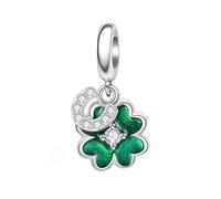 SEVENWELL Breloque en forme de flocon de neige pour chien et chat Pandora - En argent sterling - Cadeau de Noël, Argent sterling, Zircone cubique