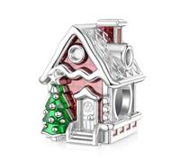 SEVENWELL Charme flocon de neige pour Pandora Chien Chat Flocon de neige bleu pendant Charm Argent Sterling Cadeau de Noël, Argent sterling, Zircone cubique