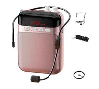 SEVEQIS Amplificateur Vocal, Haut-Parleur de système sonorisation Rechargeable, Haut-Parleur, rehausseur Voix léger, Sangle réglable(Pink)