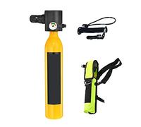 SEVEQIS Bouteille de plongée, Bouteille De Gaz De Rechange d'urgence sous-Marine Portable Équipée d'un Ensemble Complet De Réservoir D'oxygène for Appareil Respiratoire De Plongée(Yellow Package A)