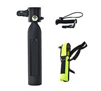 SEVEQIS Bouteille de plongée, Bouteille De Gaz De Rechange d'urgence sous-Marine Portable Équipée d'un Ensemble Complet De Réservoir D'oxygène for Appareil Respiratoire De Plongée(Black Package A)