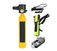 SEVEQIS Bouteille de plongée, Bouteille De Gaz De Rechange d'urgence sous-Marine Portable Équipée d'un Ensemble Complet De Réservoir D'oxygène for Appareil Respiratoire De Plongée(Yellow Package B)