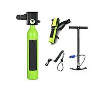 SEVEQIS Bouteille de plongée, Bouteille De Gaz De Rechange d'urgence sous-Marine Portable Équipée d'un Ensemble Complet De Réservoir D'oxygène for Appareil Respiratoire De Plongée(Green Package C)