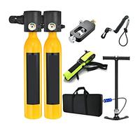SEVEQIS Bouteille de plongée, Bouteille De Gaz De Rechange d'urgence sous-Marine Portable Équipée d'un Ensemble Complet De Réservoir D'oxygène for Appareil Respiratoire De Plongée(Yellow Package E)