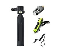 SEVEQIS Bouteille de plongée, Bouteille De Gaz De Rechange d'urgence sous-Marine Portable Équipée d'un Ensemble Complet De Réservoir D'oxygène for Appareil Respiratoire De Plongée(Black Package B)