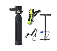 SEVEQIS Bouteille de plongée, Bouteille De Gaz De Rechange d'urgence sous-Marine Portable Équipée d'un Ensemble Complet De Réservoir D'oxygène for Appareil Respiratoire De Plongée(Black Package C)