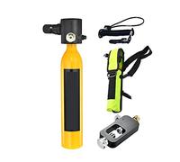 SEVEQIS Bouteille de plongée, Bouteille De Gaz De Rechange d'urgence sous-Marine Portable Équipée d'un Ensemble Complet De Réservoir D'oxygène for Appareil Respiratoire De Plongée(Yellow Package B)