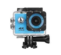 SEVEQIS Caméra d'action, Caméra d'action 4K HD 1080P 30m caméra de Sport étanche 170 ° Grand Angle Infrarouge 2.0 Pouces écran caméscope vidéo(Blauw)