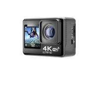 SEVEQIS Caméra d'action, Caméra d'action étanche 4K 60FPS Anti-tremblement Double écran 170 ° Grand Angle 30m caméra de Sport avec télécommande en Plein air(128GB,4K -V35)