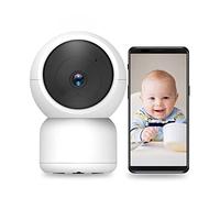SEVEQIS Caméra de sécurité, Caméra sans Fil 3MP Protection de sécurité à Domicile détection Humaine Mini Surveillance vidéo IP bébé Moniteur PT caméra(3MP Cam Add 16G)