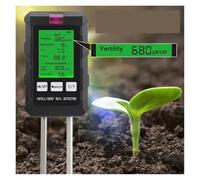 SEVEQIS Testeur ph Sol, Testeur de Sol 6 en 1 Fertilité du Sol Température Humidité Lumière du Soleil Détecteur d'humidité de l'air Jardinage