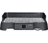Severin Barbecue électrique de table PG 8593 – 2000 W – Grille inox, pare-vent amovible – Noir