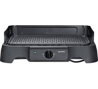 Severin Barbecue électrique de table PG8595 – Grille fonte alu, Pare-vent & bac à eau, 2000 W