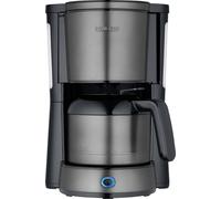 Severin 9343 Cafetière acier, noir Nombre de tasse=8 minuteur, avec fonction café filtre