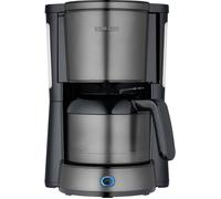 SEVERIN Cafetière Filtre "Type", 1 000W, 1L, Jusqu'à 8 tasses, Verseuse inox isotherme, Porte-filtre amovible, Inox, KA 9343