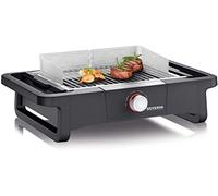 SEVERIN Barbecue de Table "STYLE Evo" 2 500 W, jusqu'à 350°C en 10 min., bac à eau réducteur de fumée et d'odeurs, Noir, PG 8123