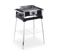 barbecue électrique sur pieds 3000w noir/inox - pg8118 - Severin
