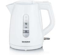 Severin Bouilloire WK 3411 – 1 L, 2 200 W, filtre anticalcaire amovible, socle 360°, blanc