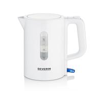 SEVERIN bouilloire de voyage sans BPA 1 100 W, Petite bouilloire d’une capacité de 0,5 L, Bouilloire électrique livrée avec 2 tasses et 2 cuillères, Blanc, WK 3462