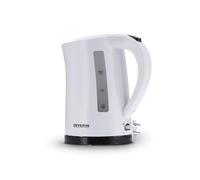 SEVERIN Bouilloire Pratique 1,5L, 2 200W, Niveau D'eau Visible, Bec Verseur Avec Tamis, Socle 360°, Large Ouverture, Blanc, WK 3494