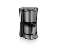 SEVERIN Cafetière Filtre "Type", 1 000W, 1L, Jusqu'à 8 tasses, Verseuse inox isotherme, Porte-filtre amovible, Inox, KA 9343