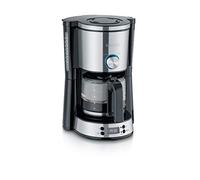 Severin Cafetière Programmable "TYPE Switch", 1000 W, jusqu‘à 10 tasses, AromaSwitch, Sélecteur d'arômes, Noir/Inox, KA 4826