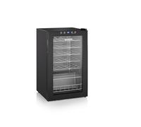 SEVERIN Cave à vin, Long. 48 cm/Haut. 85 cm, 95 litres soit 33 bouteilles de 75 cl, Maintien de température réglable de 5 à 18°C, éclairage LED, Commande tactile, Noir, WKS 8908