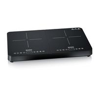SEVERIN Double plaque à induction 3 400 W, Plaque de cuisine double pour une cuisson rapide des aliments, Plaque en revêtement vitrocéramique avec thermostat réglable jusqu’à 240°C, Noir, DK 1028