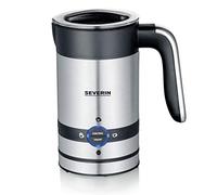 SEVERIN Emulsionneur de lait 450 W, Mousseur de lait à induction 200 ml en inox, Mousseur à lait électrique, 3 programmes, inox/noir, SM 3584