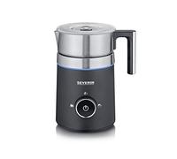 SEVERIN Emulsionneur de lait Spuma 500, Mousseur de lait à induction 500 W, Mousseur à lait électrique, Chocolatière 500 ml, 3 programmes, inox/noir, SM 3585