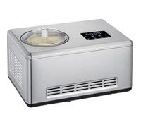 SEVERIN EZ 7405 Sorbetière 2-en-1, Comprend un contenant de glace (2L) et un livre de recettes, Minuterie numérique, Ouverture du couvercle, Argent