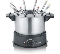Severin Fondue électrique FO2473 – 1,4 L · 1500 W · 8 personnes · Thermostat réglable · Noir/Inox