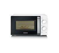 SEVERIN Four à micro-ondes 17 L, Four micro-onde 700 W pour décongeler, chauffer et réchauffer, Micro-onde avec 6 niveaux de puissance, Minuteur 30 min, Plateau tournant (Ø 24,5 cm), Blanc, MW 7885
