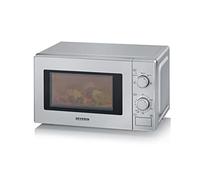 SEVERIN Four à micro-ondes 20 L, Four micro-onde 700 W pour décongeler, chauffer et réchauffer, Micro-onde avec 5 niveaux de puissance, Minuteur 35 min, Plateau tournant (Ø 25,4 cm), Argent, MW 7899