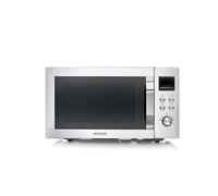 SEVERIN Four à micro-ondes 25 L - 4-en-1 : Micro-ondes + Four + Gril + Air fryer, Micro-onde avec 10 niveaux de puissance, 10 programmes automatiques, Inox, MW 7982