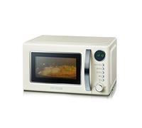 SEVERIN Four Micro-ondes, Gril, 20 L, jusqu’à 1 000W, 5 niveaux de puissance, Affichage numérique, Design rétro, Crème, MW 7892