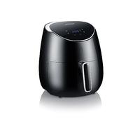 SEVERIN Friteuse à air chaud XXL 2 000 W, Friteuse sans huile avec technologie à air chaud et 8 programmes automatiques, Friteuse électrique sans odeur pour légume ou viande, noir, FR 2445